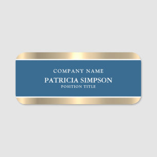 Unique Blue Gold: Modern Professional Identity Tag