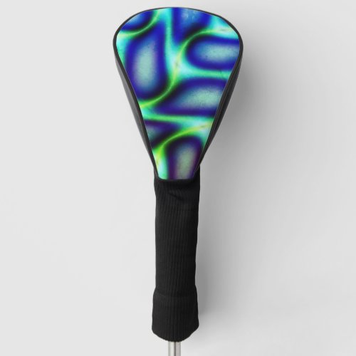 Unique Blue Petals Abstract Design Golf Head Cover