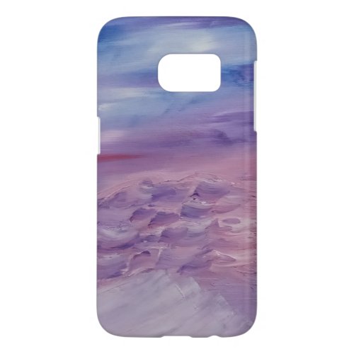 Unique Blue Purple Pink White Abstract  Samsung Galaxy S7 Case