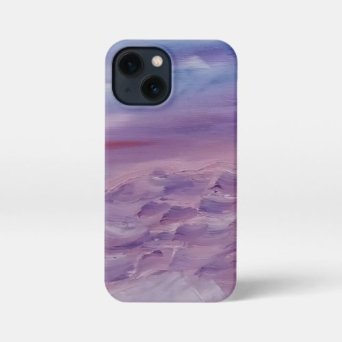 Unique Blue Purple Pink White Abstract  iPhone 13 Mini Case