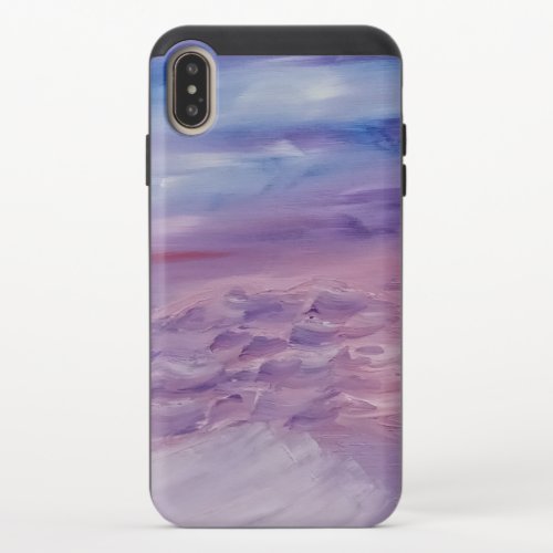 Unique Blue Purple Pink White Abstract  iPhone XS Max Slider Case