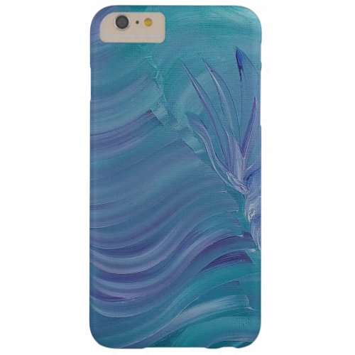 Unique Blue Purple White Abstract Barely There iPhone 6 Plus Case