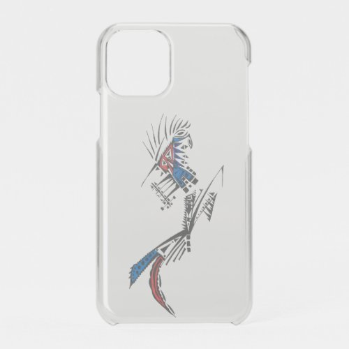 Unique Blue Red Black White Abstract Art iPhone 11 Pro Case