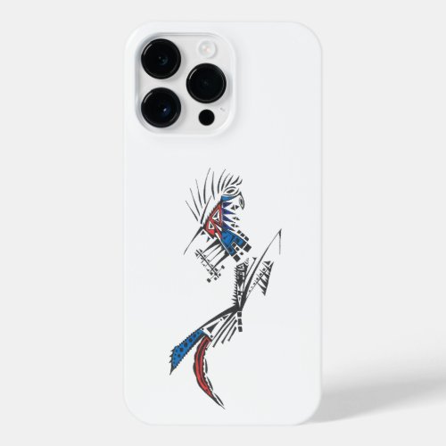 Unique Blue Red Black White Abstract iPhone 14 Pro Max Case