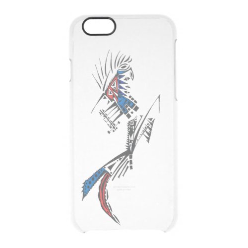 Unique Blue Red Black White Abstract Clear iPhone 66S Case