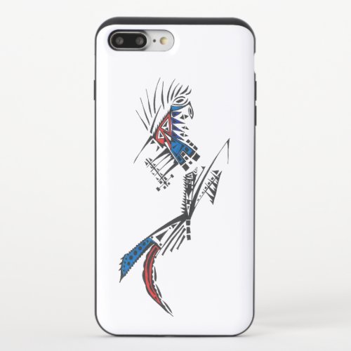 Unique Blue Red Black White Abstract iPhone 87 Plus Slider Case