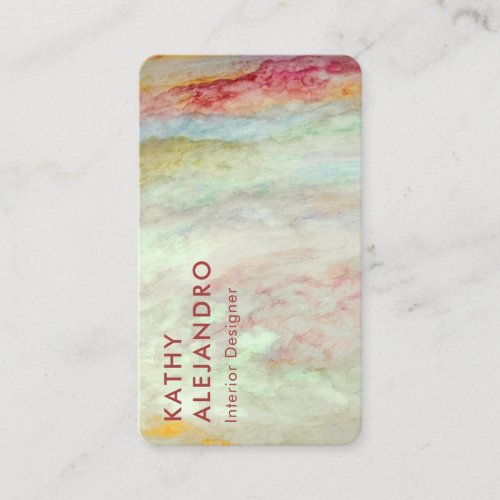 Unique Blue Red Watercolour Sky Abstract  Business Card