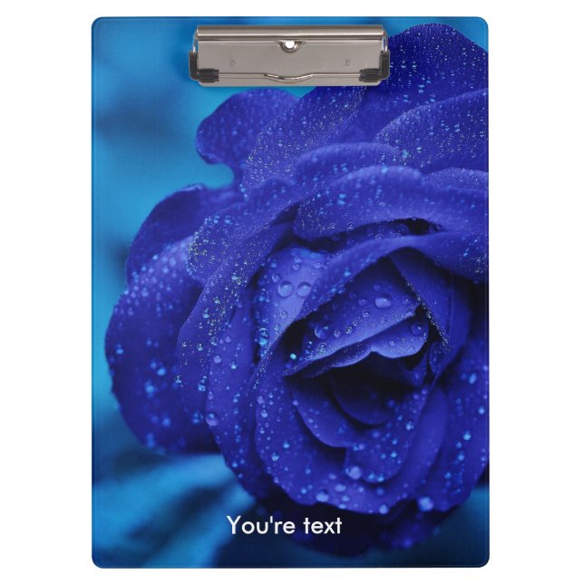 Unique Blue rose flower Clipboard (Front)