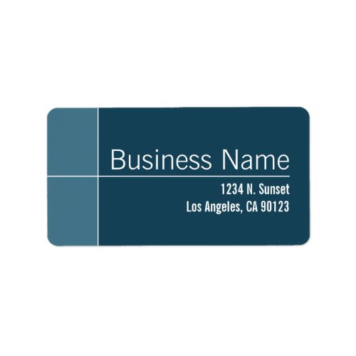 Unique Blue  White Business Return Address Label