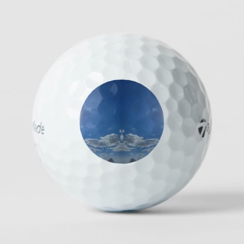 Unique Blue White Green Abstract Nature Golf Balls