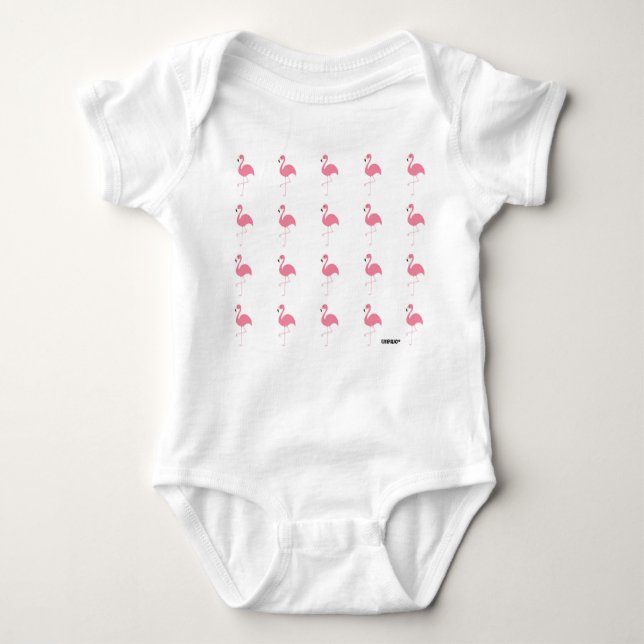 Unique bodysuit with flamingo fun! (Front)