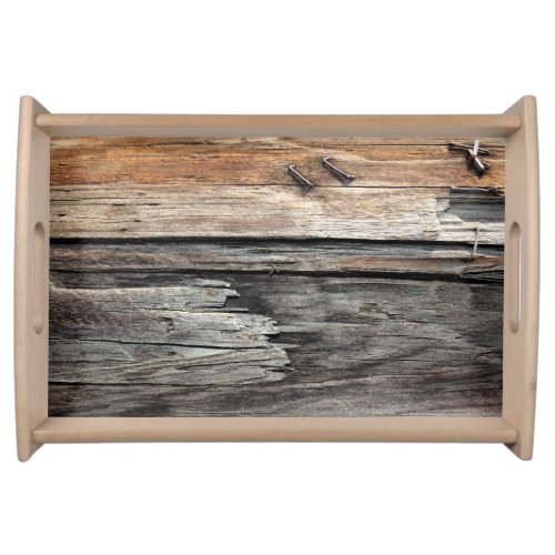 Unique Bohemian Modern Rustic Wood Serving Tray