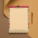 Unique Boho Abstract Pattern Typography Name Letterhead<br><div class="desc">Enhance your professional or personal correspondence with our Unique Boho Abstract Pattern Typography Name Letterhead🌈📄 This contemporary and vibrant letterhead design is perfect for adding a touch of modernity and personalization to your letters, notes, or business communications. Featuring stylish boho lines, bold colors, and a monogram design, this letterhead brings...</div>