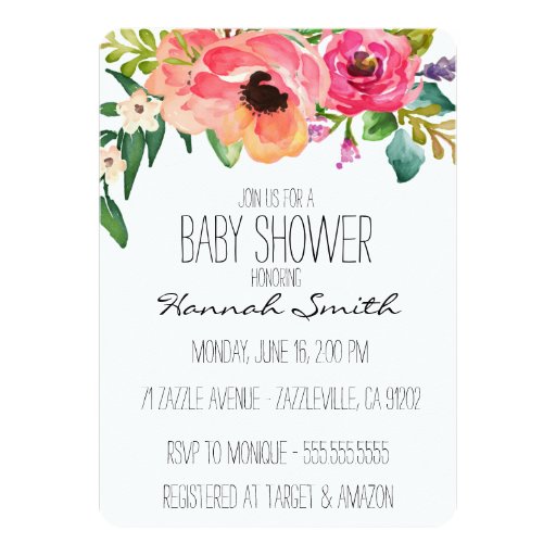 Floral Baby Shower Invitations Free 3