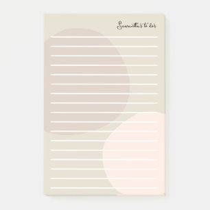 Unique Boho Neutral To Do Post it Notes With Lines