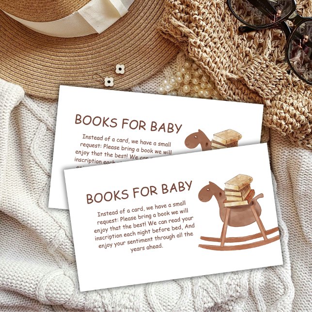 Unique Boho New Chapter Books For Baby Shower Enclosure Card (Unique Boho New Chapter Books For Baby Shower Enclosure Card)