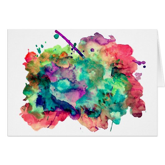Unique, Bold, Colorful Watercolor Paint Splatters (Front Horizontal)
