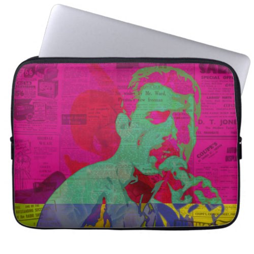 Unique Bold Colors Artwork l Freddy Mercury Queer Laptop Sleeve