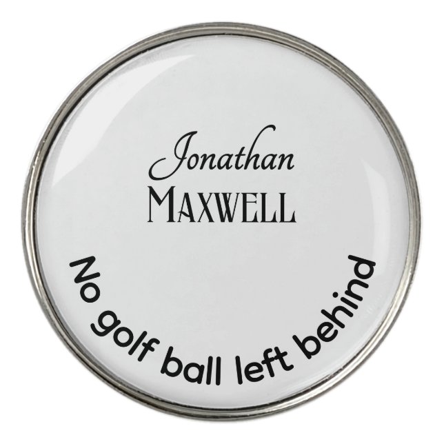 Unique Bold Typography Funny Joke Customized Names Golf Ball Marker (Front)
