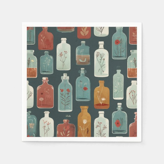 unique bottle art napkins (Front)