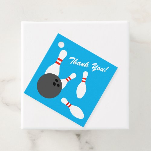 Unique bowling Birthday party favor tags