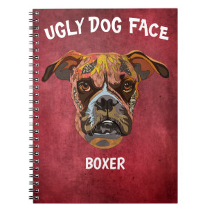 Unique Boxer ugly dog face  Notebook