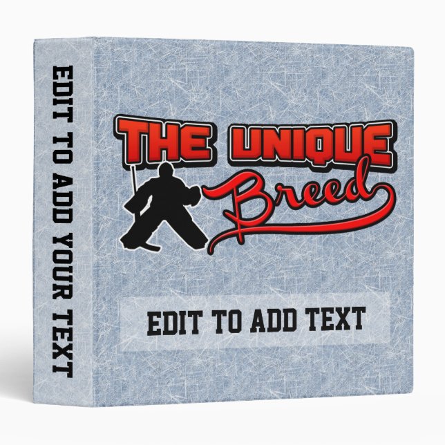 Unique Breed, Ice Hockey Goalie Album Binder (Front/Spine)