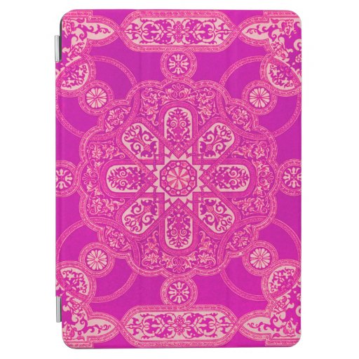 Unique Bright Colorful Pink Purple Ornate Pattern  iPad Air Cover