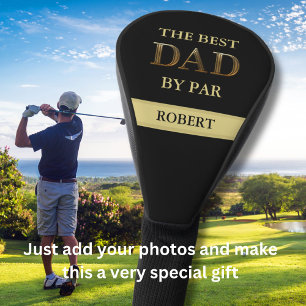Unique Bronze Metallic Look BEST DAD by Par Name Golf Head Cover