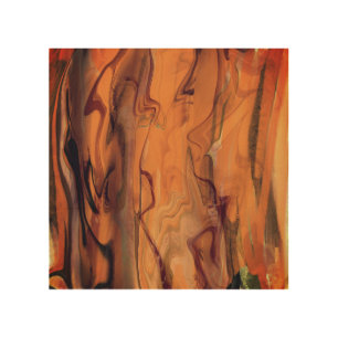 Unique Brown Abstract Marble Liquefied Wall Art