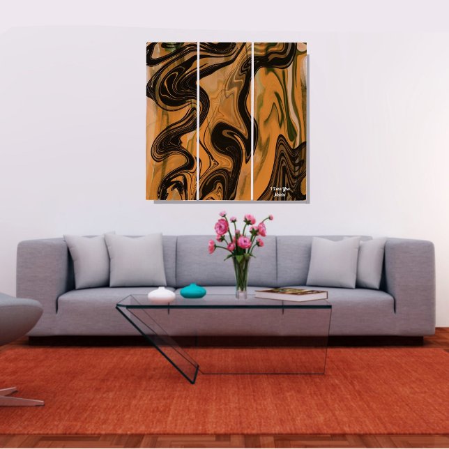   Unique Brown Abstract Marble liquified Wall Art  (Creator Uploaded)