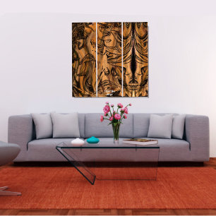 Unique Brown Abstract Marble Liquified Wall Art