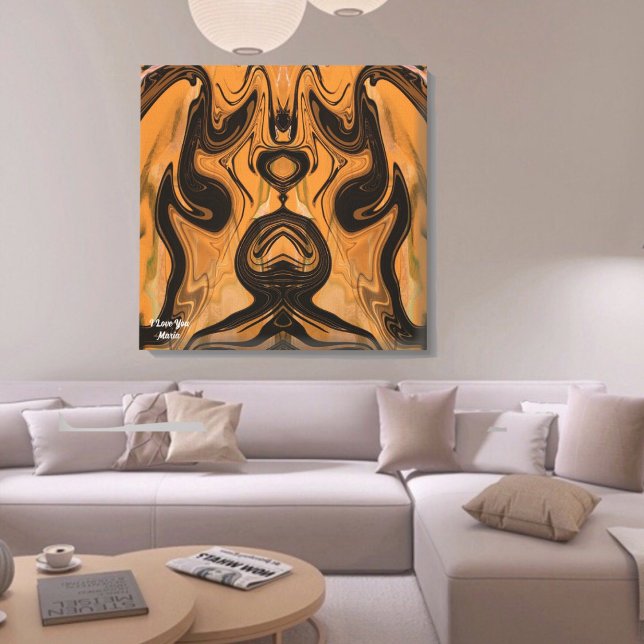 Unique  Brown Abstract Marble Liquified Wall Art (Creator Uploaded)