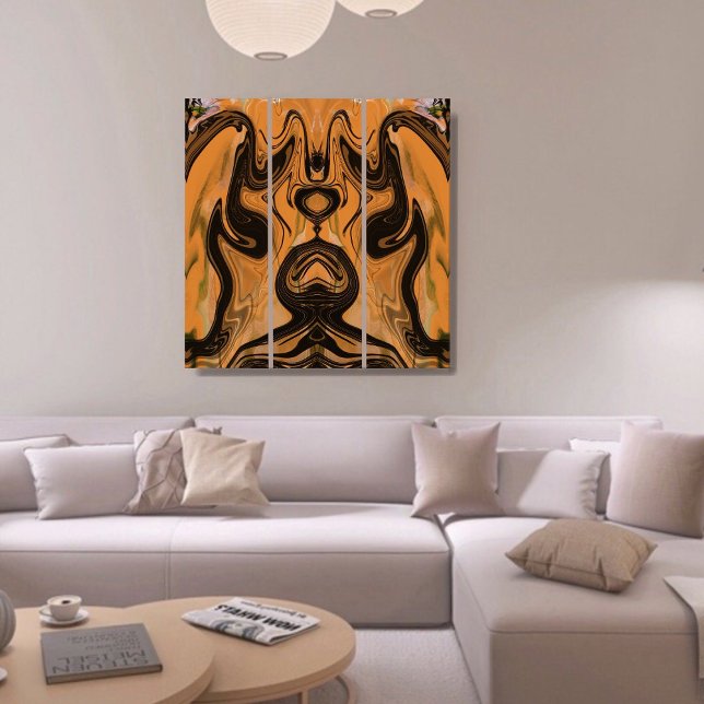 Unique Brown Abstract Marble Liquified Wall Art (Creator Uploaded)