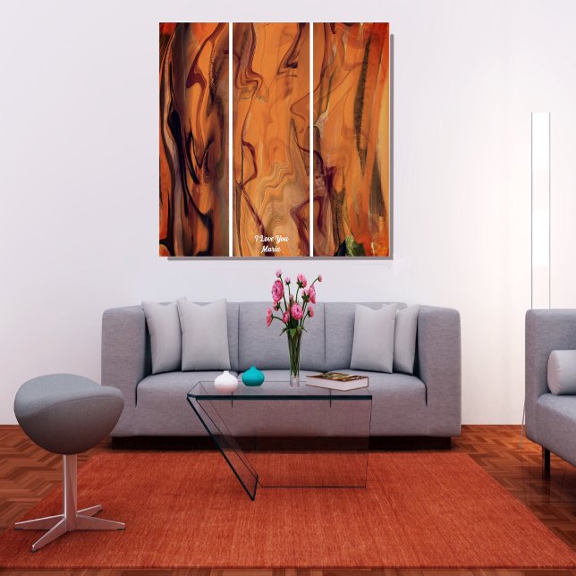 Unique Brown Abstract Marble Liquified Wall Art (Creator Uploaded)