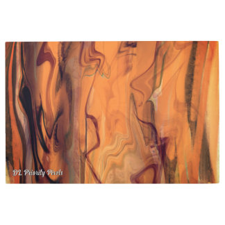 Unique Brown Abstract Marble Liquified Wall Art