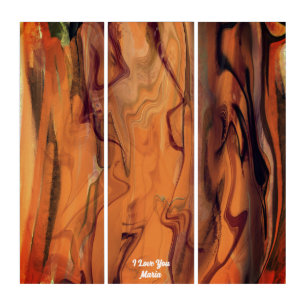 Unique Brown Abstract Marble Liquified Wall Art