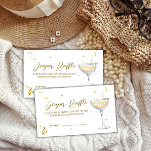 Unique Brunch Champagne Diaper Raffle Baby Shower Enclosure Card
