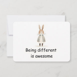 Unique Bunny Woodland Animal Affirmation Card