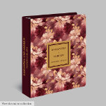 Unique Burgundy Blush Gold Wedding Ring Binder<br><div class="desc">Preserve your most cherished wedding memories with this breathtaking burgundy, blush, and gold boho floral wedding ring binder. Designed in an elegant watercolor style, this memory album is the perfect keepsake for storing photographs, guest notes, and mementos from your special day. The rich burgundy blooms, soft blush petals, and shimmering...</div>