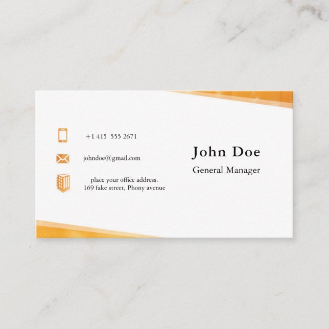 Unique Business Card (Front)