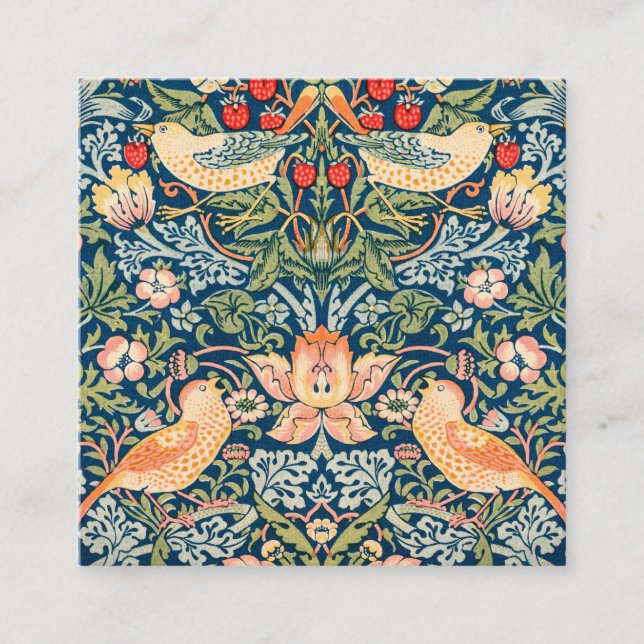 Unique Business Card, Stylish, Floral Square Business Card (Front)