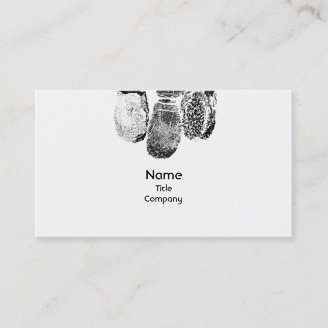 Unique business card with fingerprints (Front)