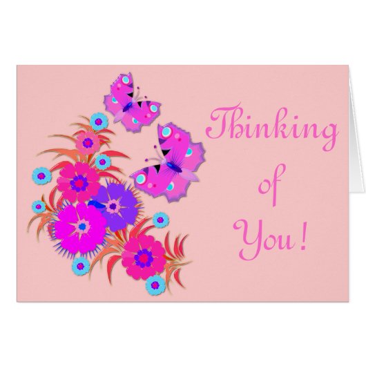 Unique Butterflies and Flowers Cards (Front Horizontal)