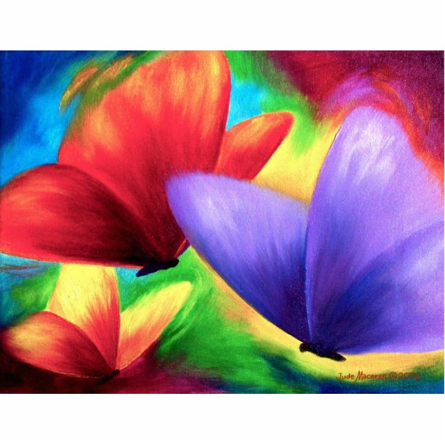 Unique Butterfly Abstract Painting Statuette (Front)