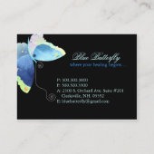 Unique Butterfly Massage Therapist Business Card (Back)