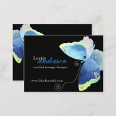 Unique Butterfly Massage Therapist Business Card (Front/Back)
