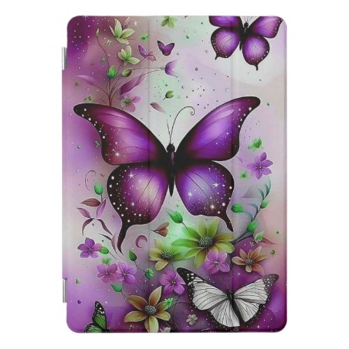 unique butterfly purple pattern iPad Smart Cover