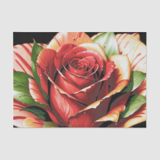 Unique Candy Cane Rose Design Flower Tissue Paper