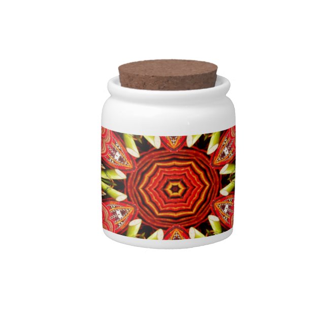 Unique candy storage flora  heart seamless star  jar (Front)